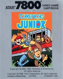 Top of cartridge artwork for Donkey Kong Junior on the Atari 7800.
