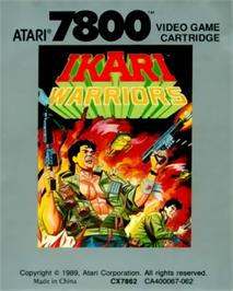 Top of cartridge artwork for Ikari Warriors on the Atari 7800.