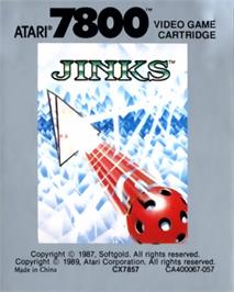 Top of cartridge artwork for Jinks on the Atari 7800.