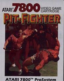 Top of cartridge artwork for Pit Fighter on the Atari 7800.
