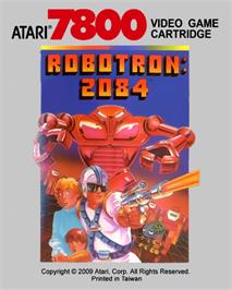Top of cartridge artwork for Robotron - 2084 on the Atari 7800.