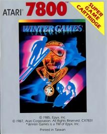Top of cartridge artwork for Winter Games on the Atari 7800.