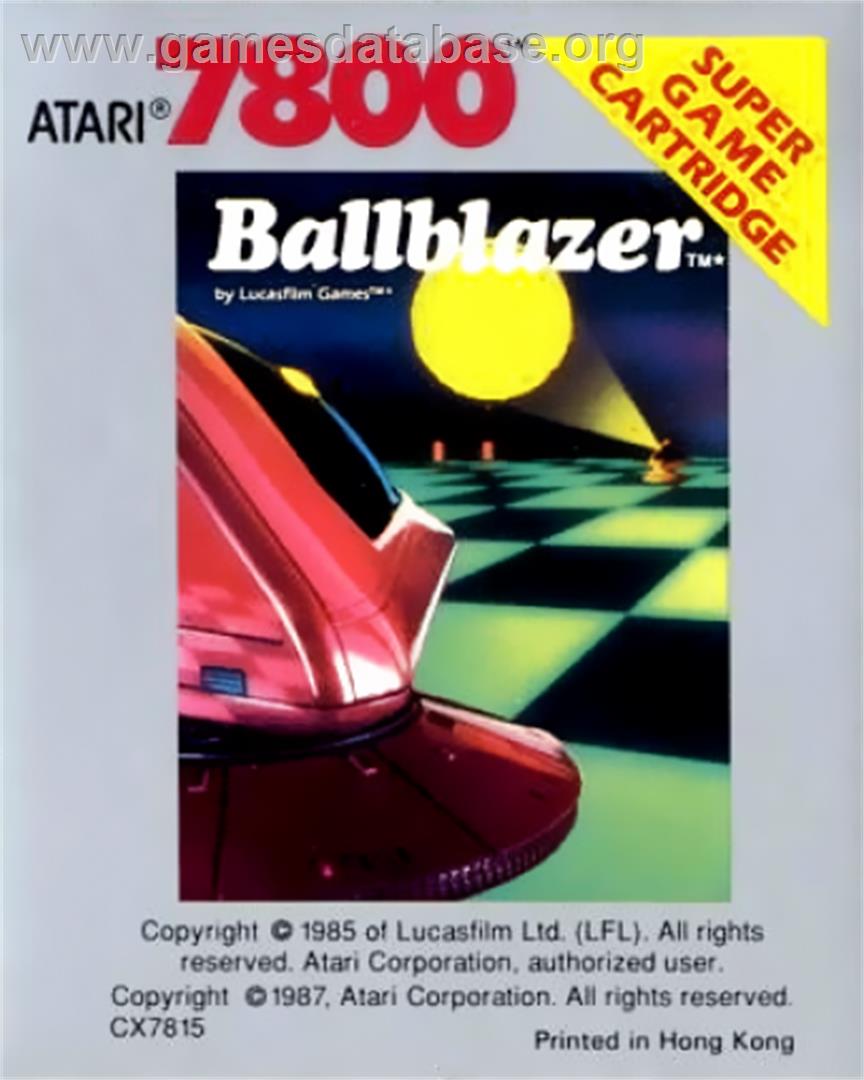 Ballblazer - Atari 7800 - Artwork - Cartridge Top