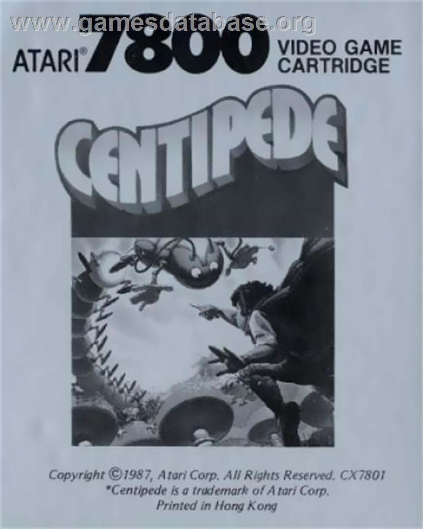 Centipede - Atari 7800 - Artwork - Cartridge Top