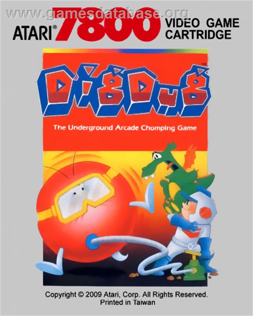 Dig Dug - Atari 7800 - Artwork - Cartridge Top