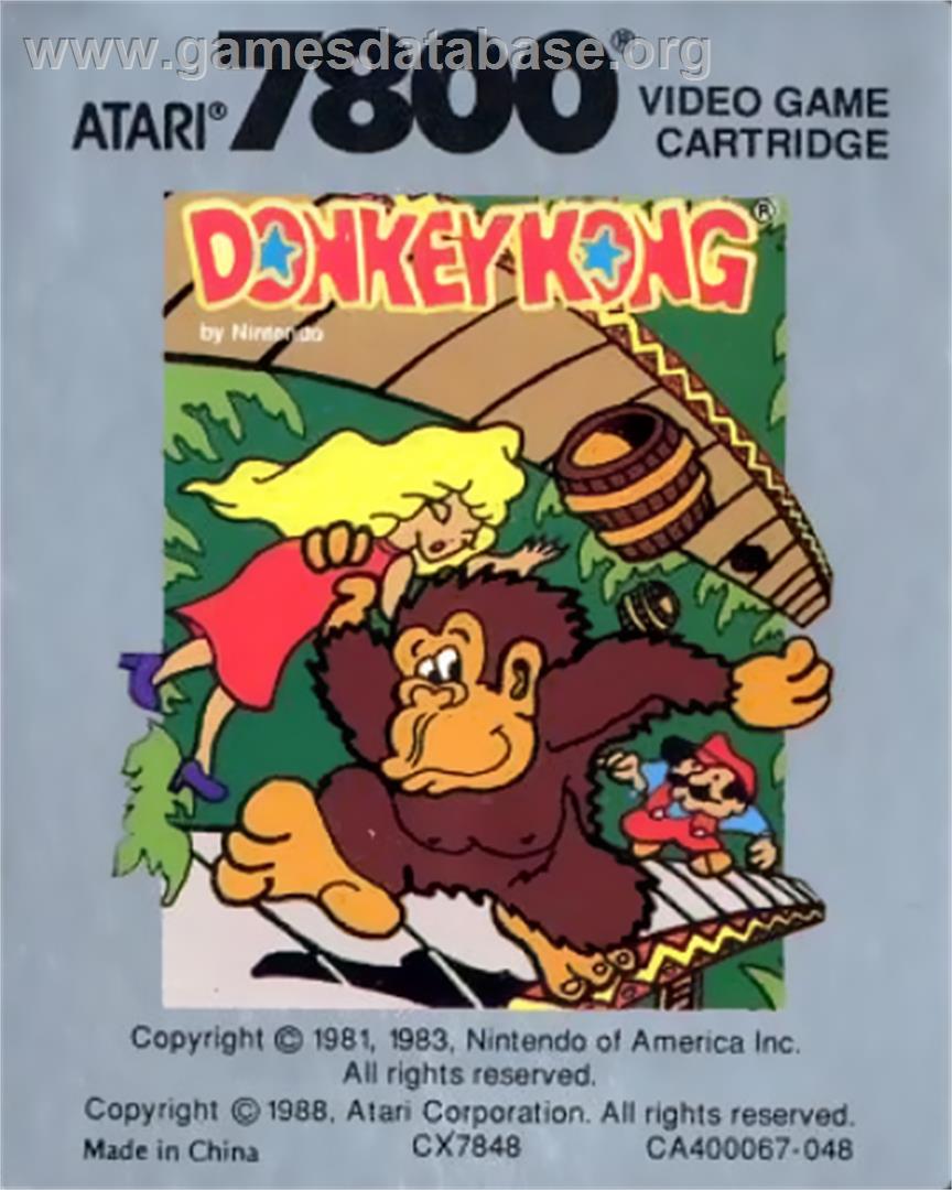 Donkey Kong - Atari 7800 - Artwork - Cartridge Top