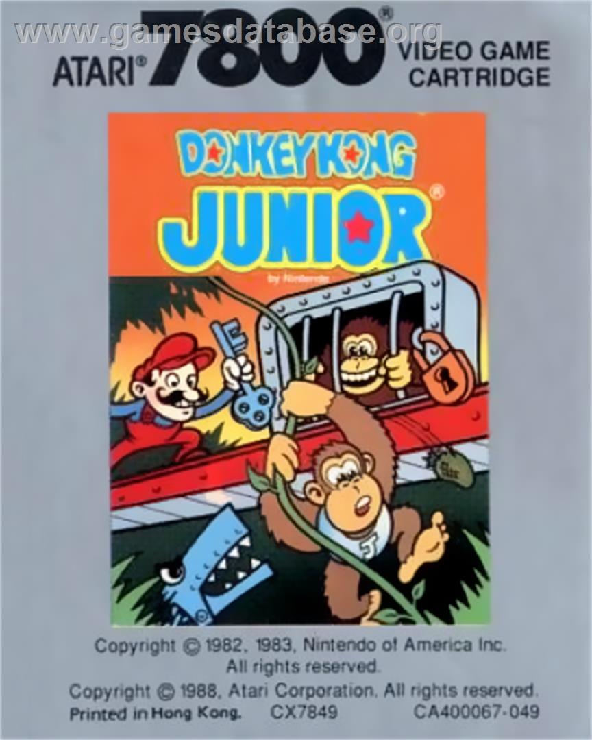 Donkey Kong Junior - Atari 7800 - Artwork - Cartridge Top