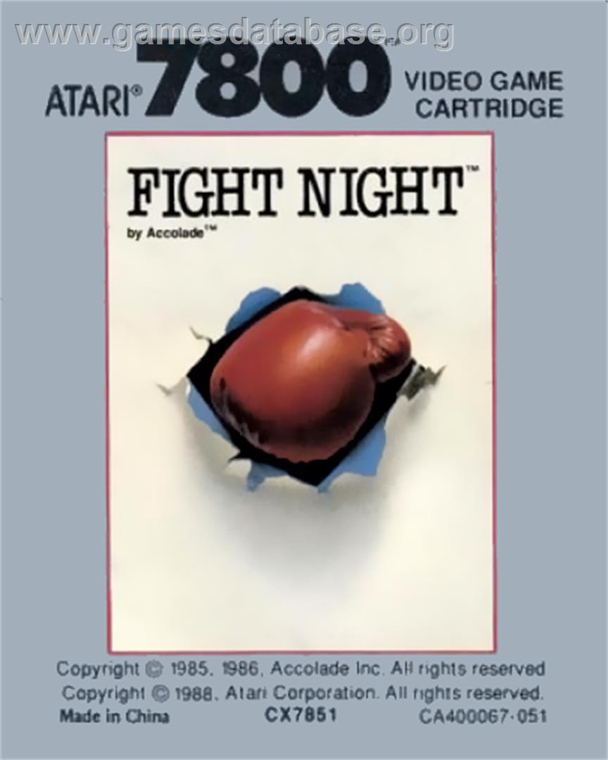 Fight Night - Atari 7800 - Artwork - Cartridge Top