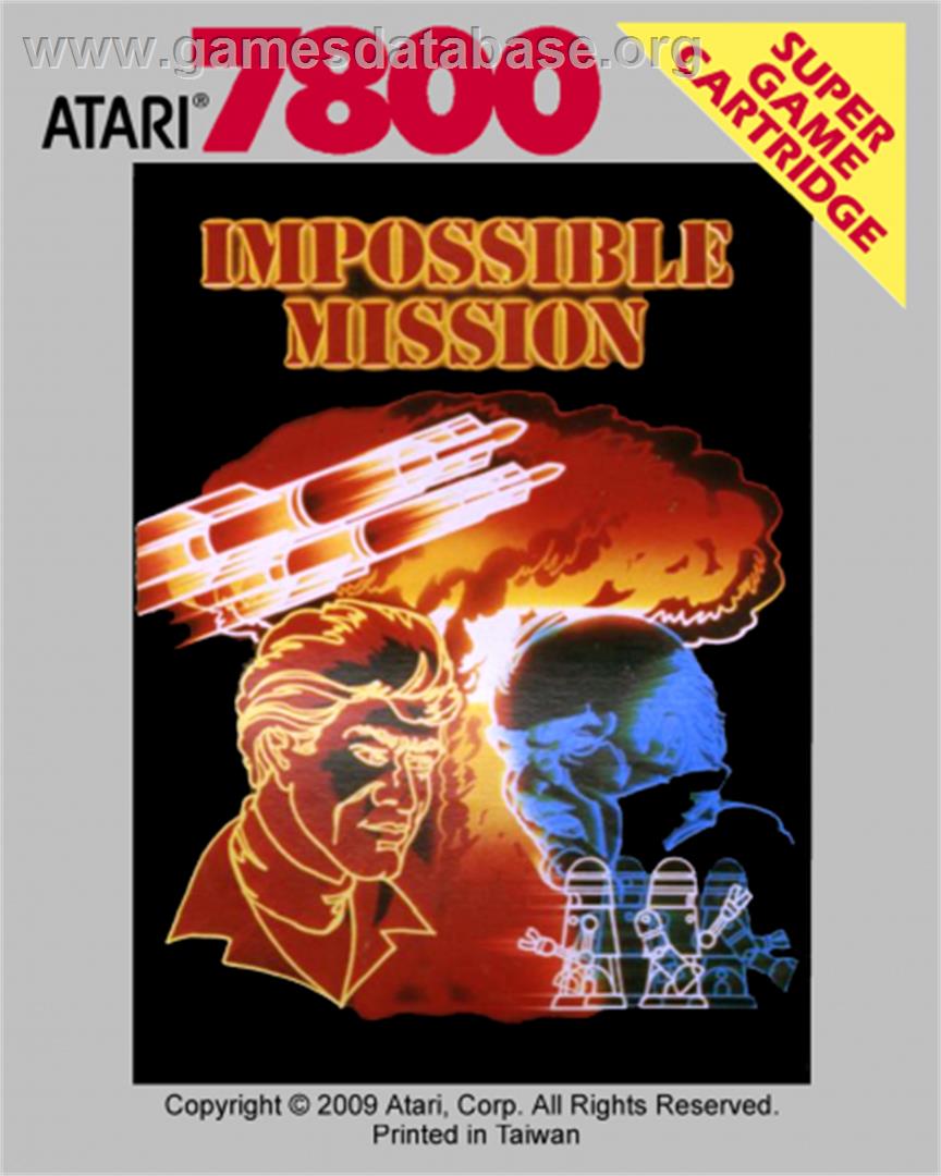 Impossible Mission - Atari 7800 - Artwork - Cartridge Top