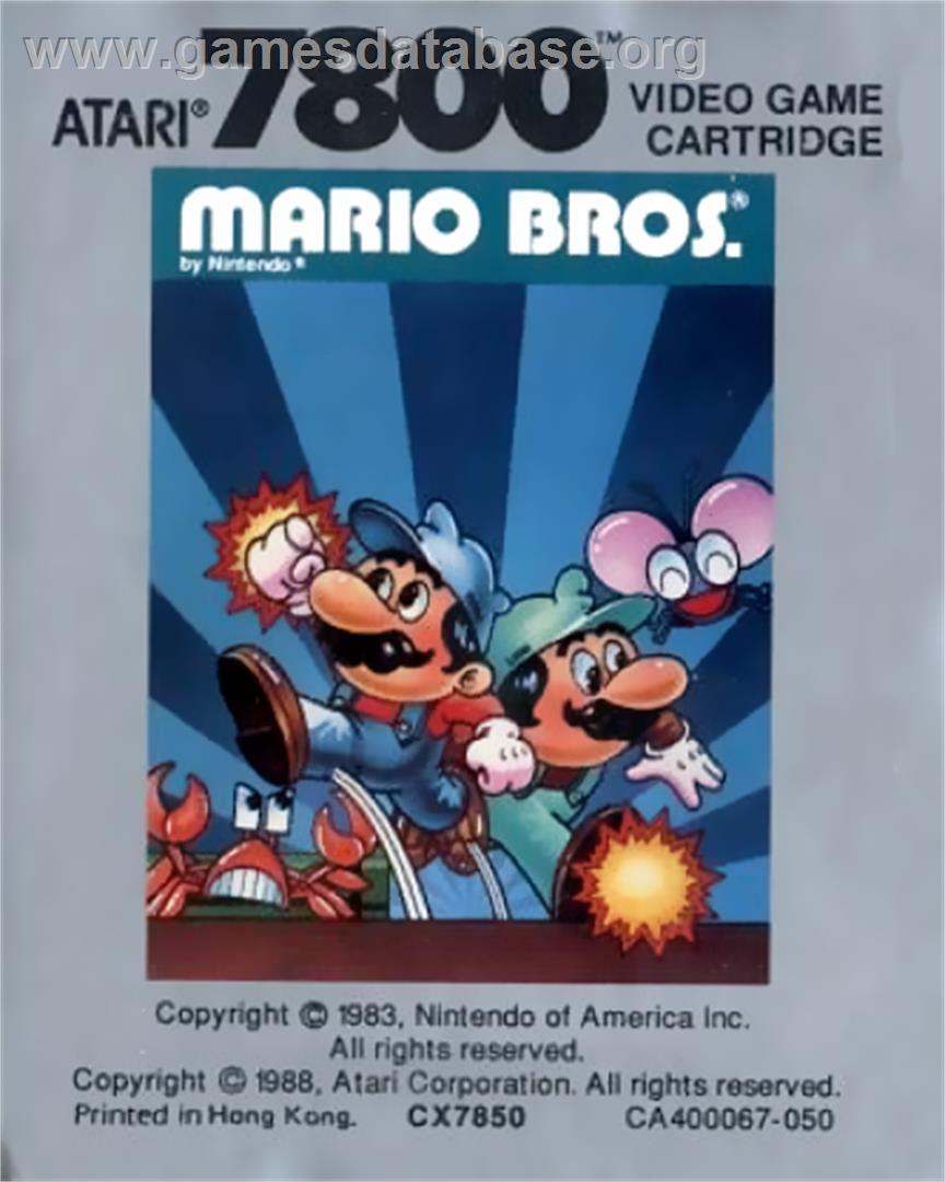 Mario Bros. - Atari 7800 - Artwork - Cartridge Top