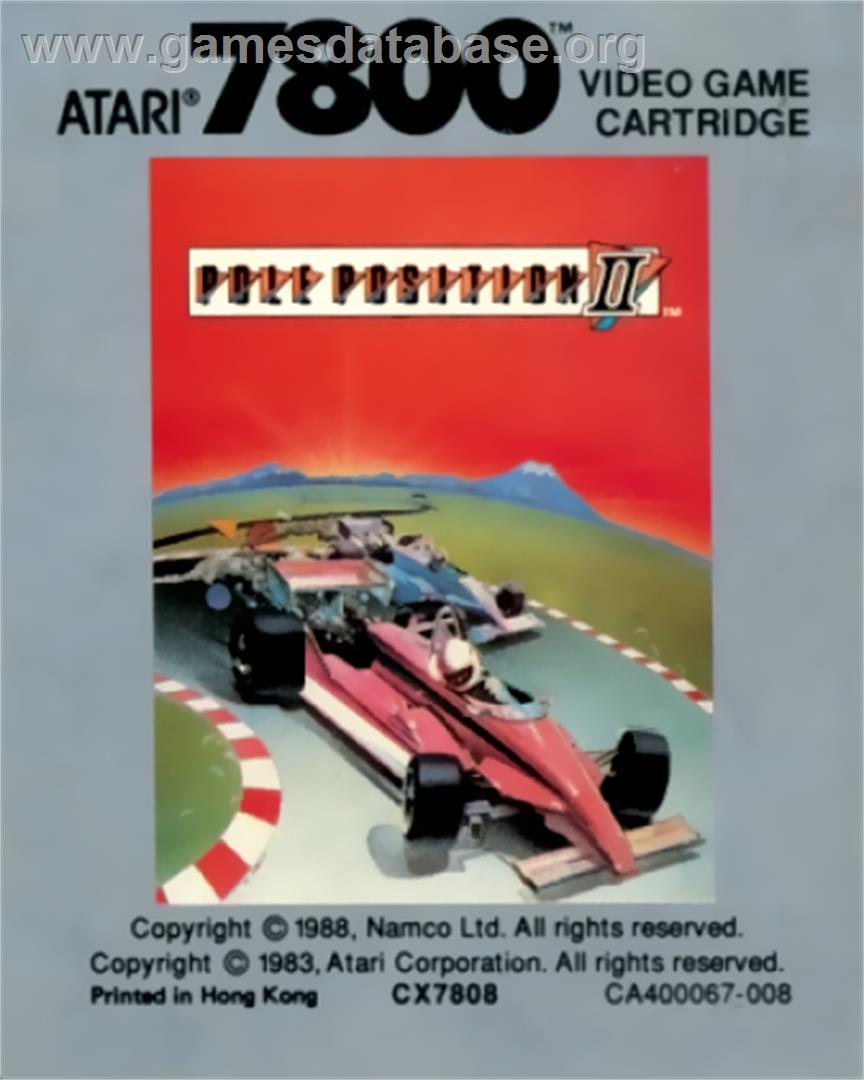 Pole Position II - Atari 7800 - Artwork - Cartridge Top