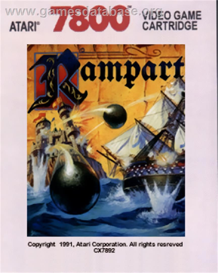 Rampart - Atari 7800 - Artwork - Cartridge Top