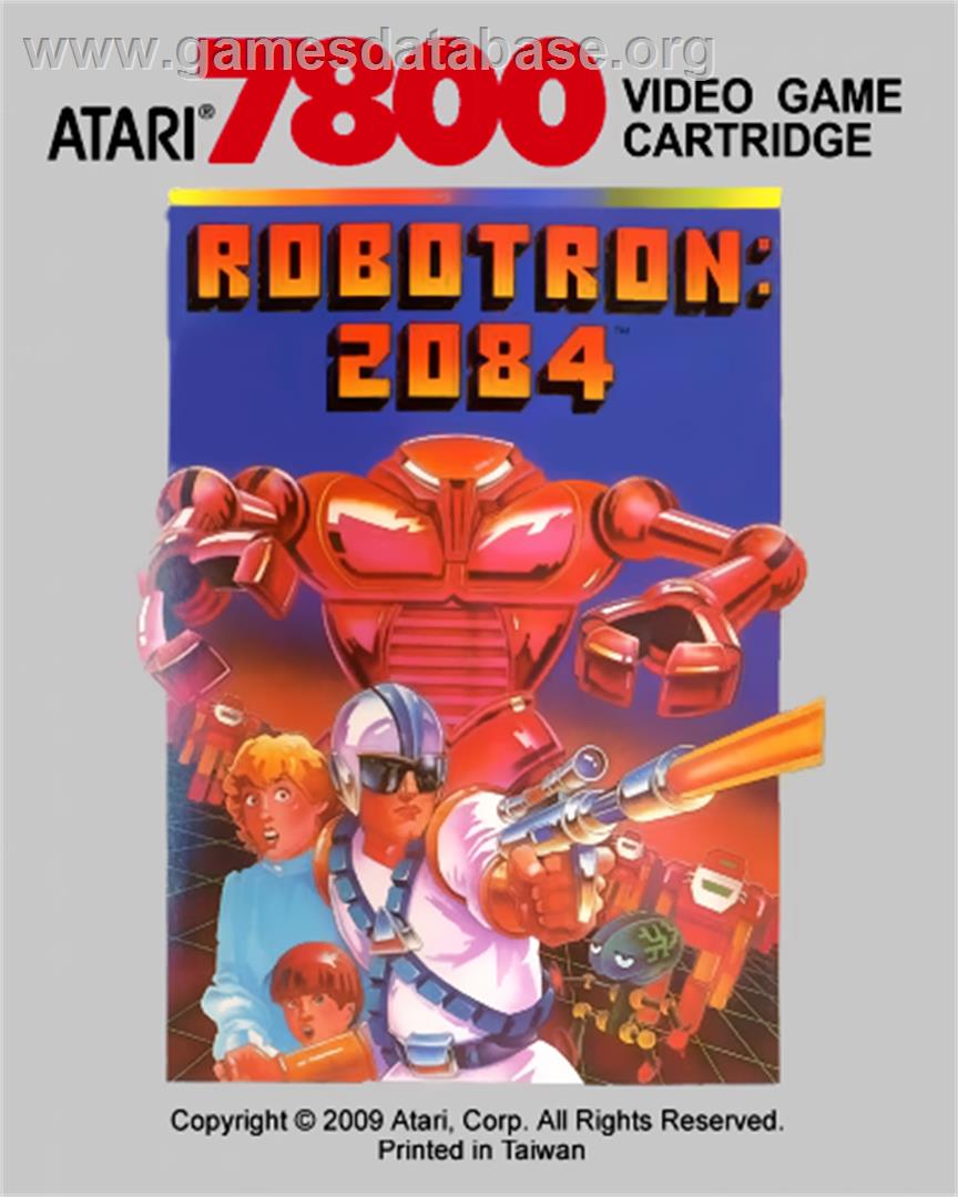 Robotron - 2084 - Atari 7800 - Artwork - Cartridge Top
