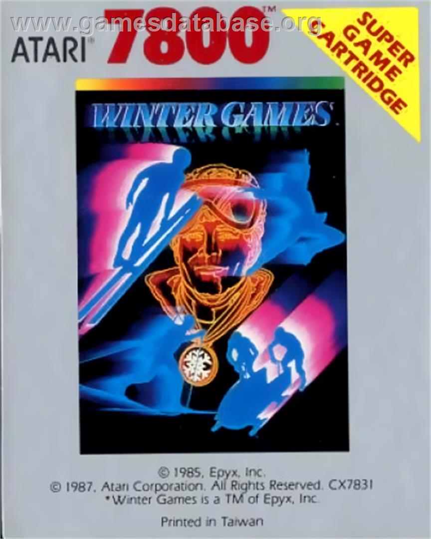 Winter Games - Atari 7800 - Artwork - Cartridge Top