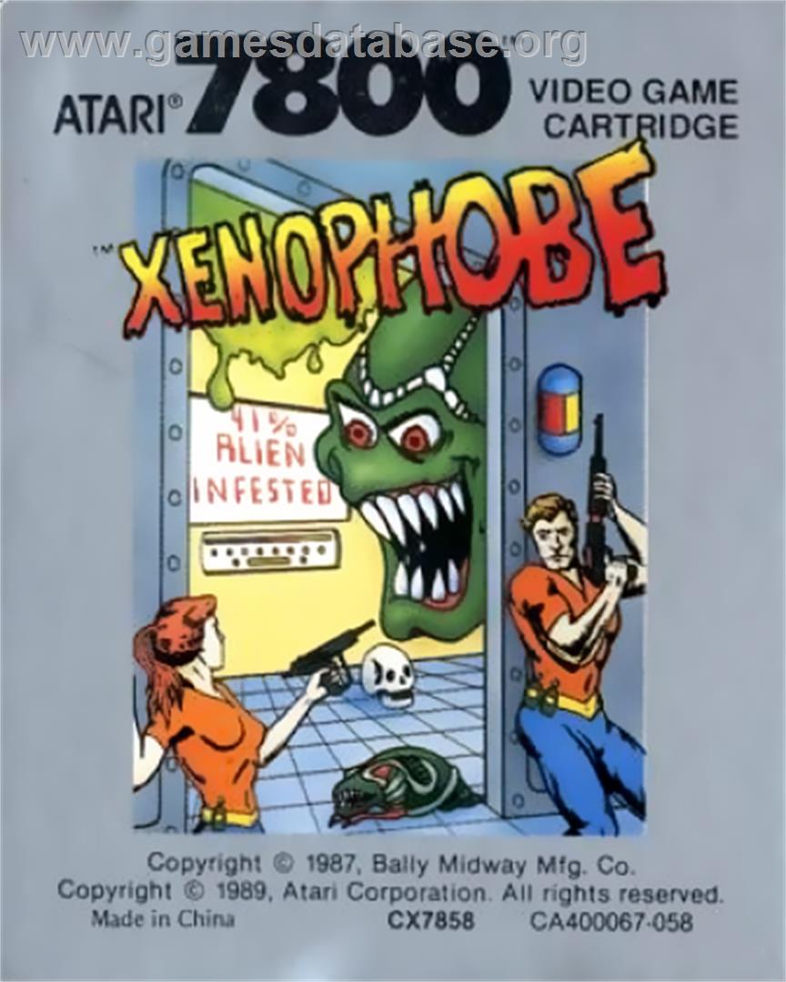 Xenophobe - Atari 7800 - Artwork - Cartridge Top