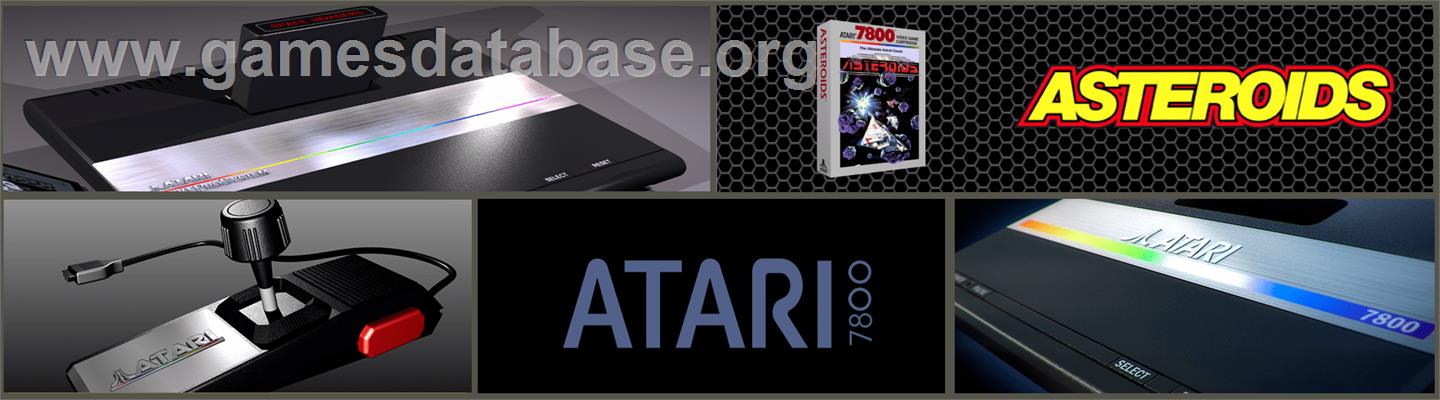 Asteroids - Atari 7800 - Artwork - Marquee