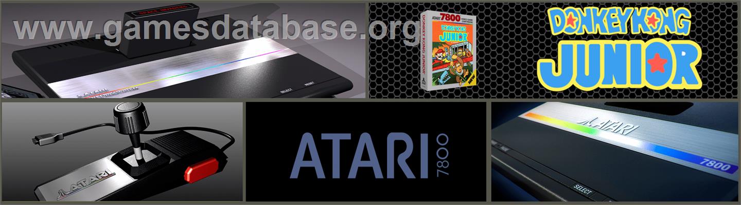 Donkey Kong Junior - Atari 7800 - Artwork - Marquee