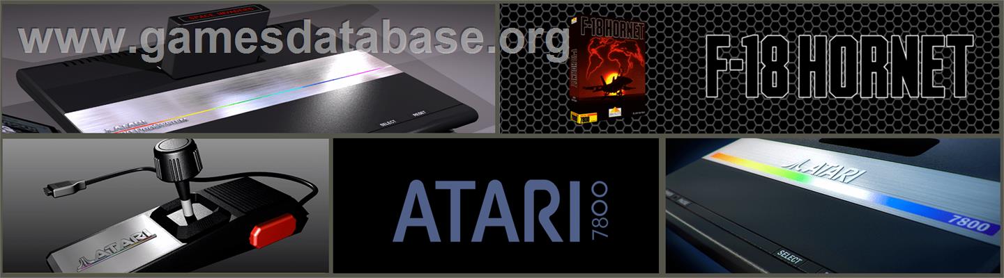 F-18 Hornet - Atari 7800 - Artwork - Marquee