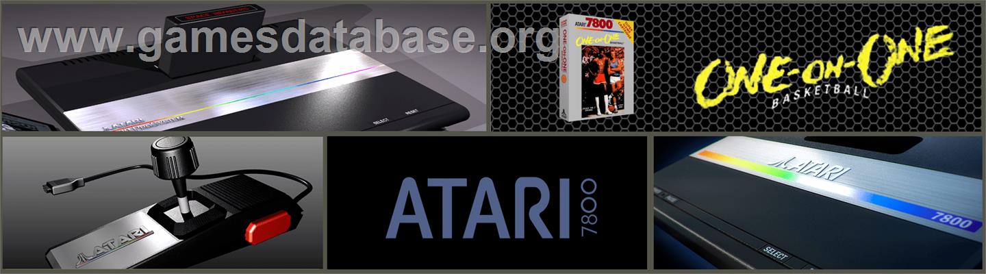 One-On-One Basketball - Atari 7800 - Artwork - Marquee