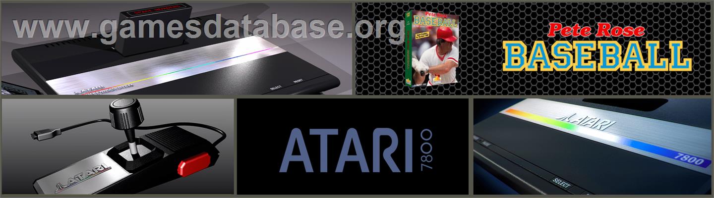 Peter Rose Baseball - Atari 7800 - Artwork - Marquee