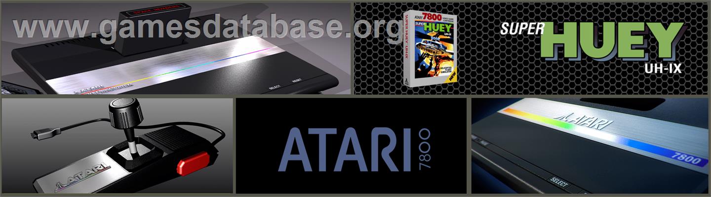 Super Huey UH-IX - Atari 7800 - Artwork - Marquee