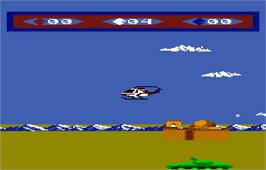 In game image of Choplifter on the Atari 7800.