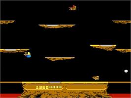 In game image of Joust on the Atari 7800.