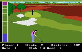 In game image of Mean 18 Golf on the Atari 7800.