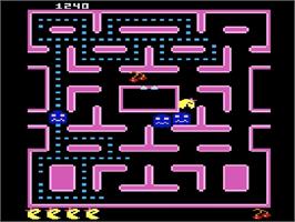 In game image of Ms. Pac-Man on the Atari 7800.
