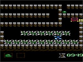 In game image of Oozy The Goo - Gaiden on the Atari 7800.