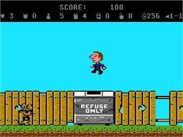 In game image of Scrapyard Dog on the Atari 7800.