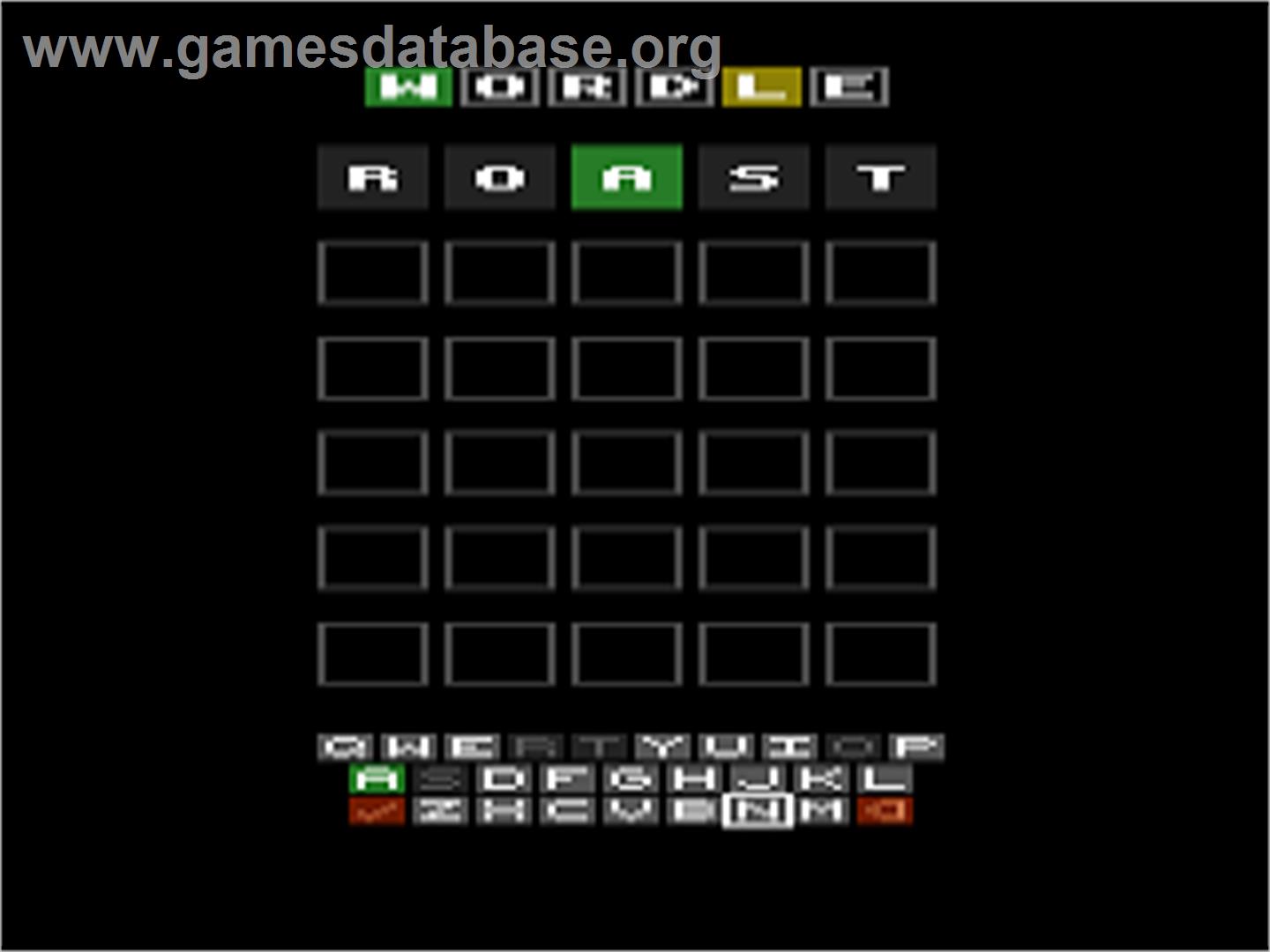 Wordle - Atari 7800 - Artwork - In Game