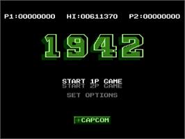 Title screen of 1942 on the Atari 7800.