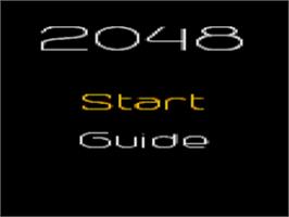 Title screen of 2048 on the Atari 7800.