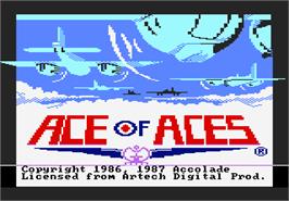 Title screen of Ace of Aces on the Atari 7800.