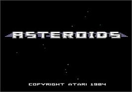 Title screen of Asteroids on the Atari 7800.