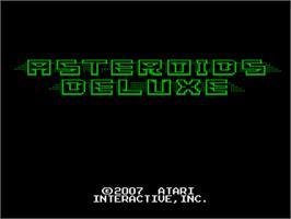 Title screen of Asteroids Deluxe on the Atari 7800.