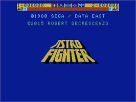 Title screen of Astro Fighter on the Atari 7800.