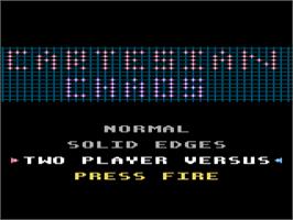Title screen of Cartesian Chaos on the Atari 7800.