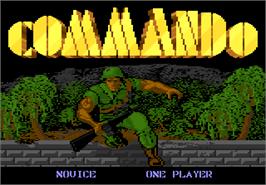 Title screen of Commando on the Atari 7800.