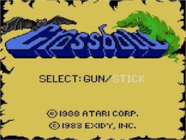 Title screen of Crossbow on the Atari 7800.