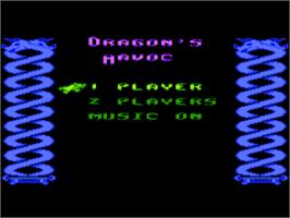 Title screen of Dragon's Havoc on the Atari 7800.