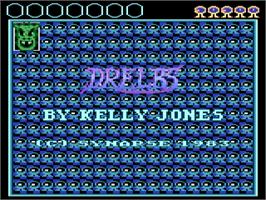 Title screen of Drelbs on the Atari 7800.