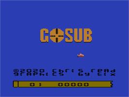 Title screen of GoSub on the Atari 7800.