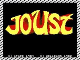 Title screen of Joust on the Atari 7800.