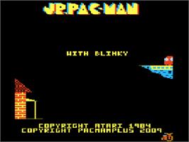 Title screen of Jr Pac-Man on the Atari 7800.