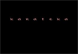 Title screen of Karateka on the Atari 7800.