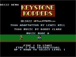 Title screen of Keystone Koppers on the Atari 7800.
