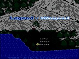 Title screen of Legend Of Silverpeak on the Atari 7800.
