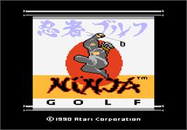 Title screen of Ninja Golf on the Atari 7800.